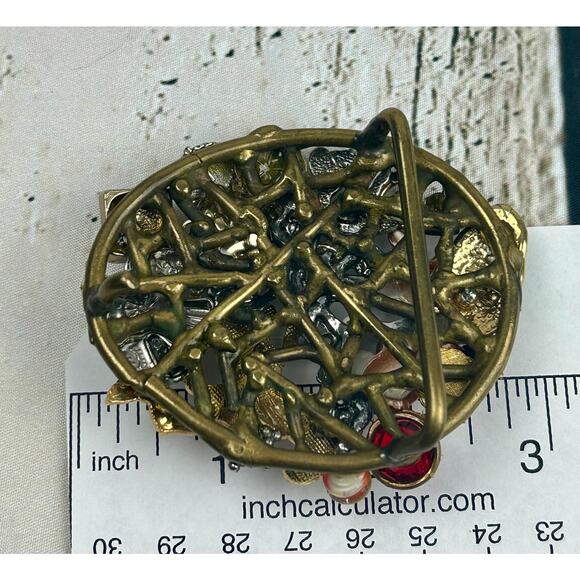 Bling Western Belt Buckle: Upcycled Art Deco Cowgirl Buckle - Picture 3 of 4